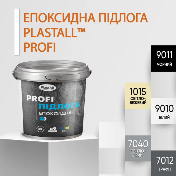 Епоксидна підлога для гаражів та складів біла PlastAll 2724 фото