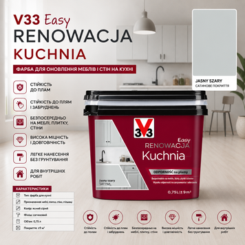 Фарба двокомпонентна для відновлення кухні RENOVATION PERFECTION V33 Світло-сіра 2959 фото