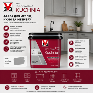 Фарба двокомпонентна для відновлення кухні RENOVATION PERFECTION V33 Сірий Лофт 2395 фото