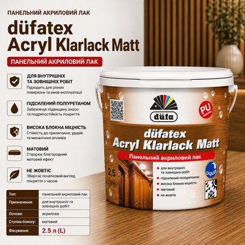 Лак панельний акриловаий матовий Acryl Klarlack Matt  1746 фото